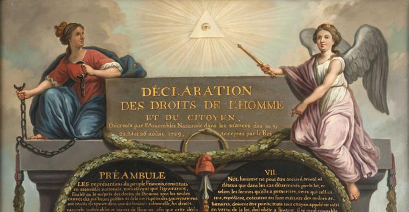 La Déclaration des Droits de l'Homme et du Citoyen, symbole des idéaux des Lumières